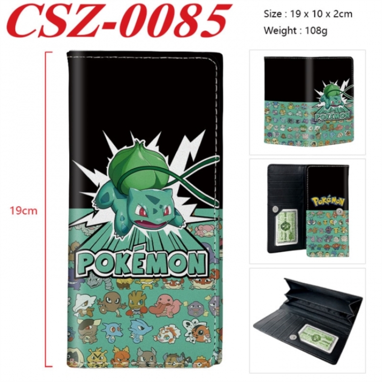 Pokemon Anime peripheral long three fold wallet 19x10x2cm