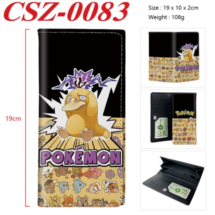 Pokemon Anime peripheral long three fold wallet 19x10x2cm
