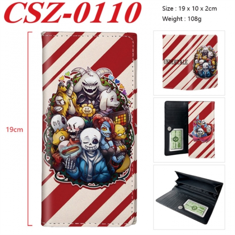 Undertale Anime peripheral long three fold wallet 19x10x2cm