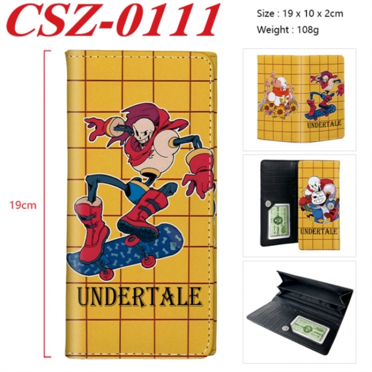 Undertale Anime peripheral long three fold wallet 19x10x2cm