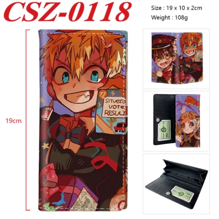 Toilet-bound Hanako-kun  Anime peripheral long three fold wallet 19x10x2cm