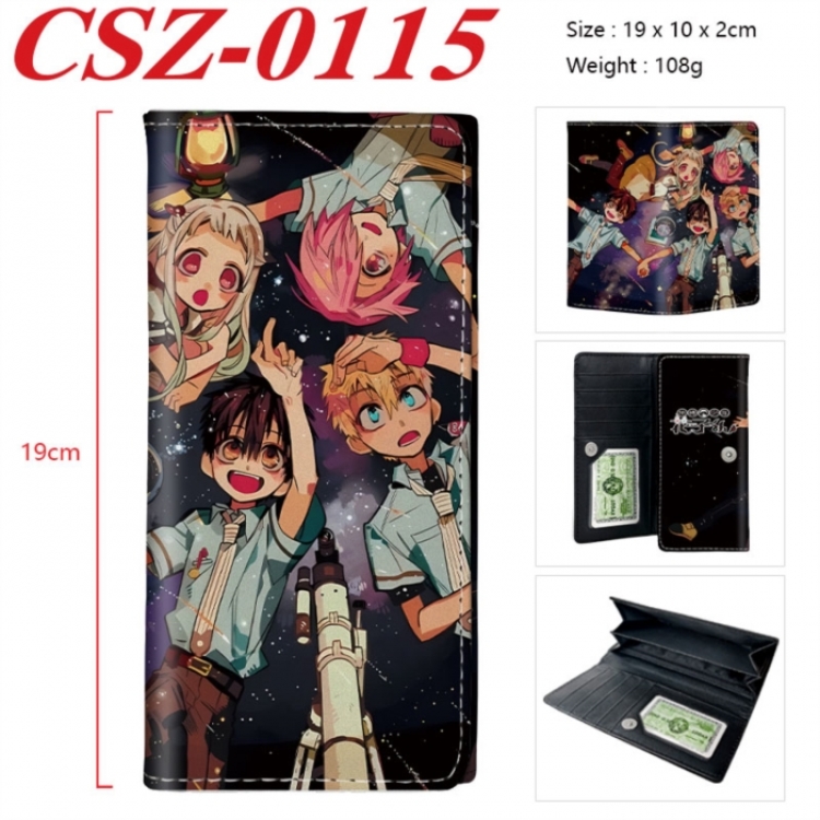 Toilet-bound Hanako-kun  Anime peripheral long three fold wallet 19x10x2cm