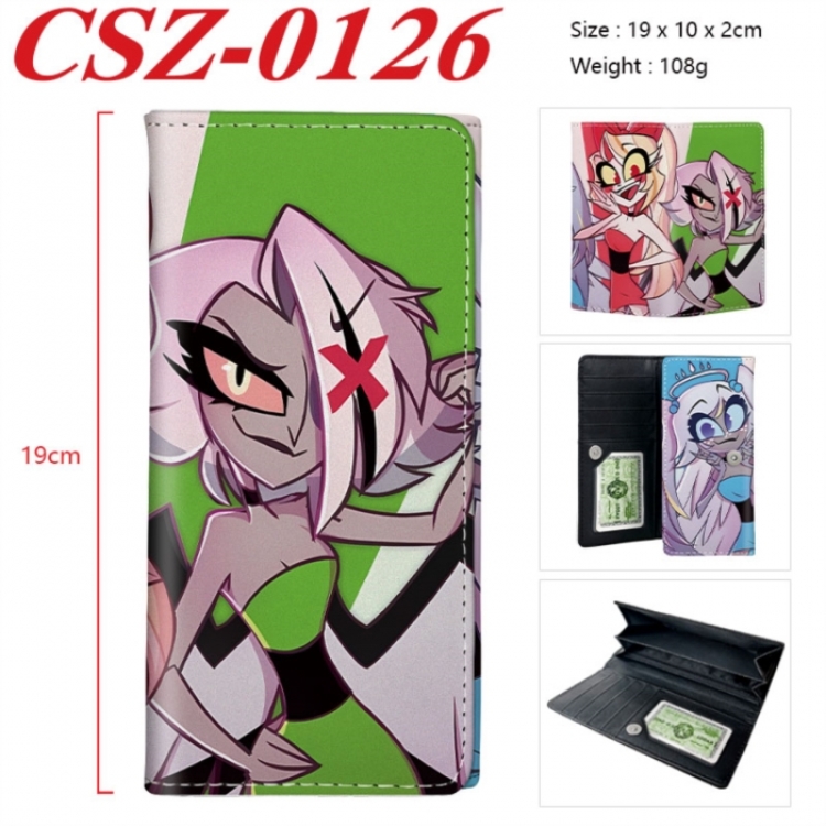 Hazbin Hotel Anime peripheral long three fold wallet 19x10x2cm