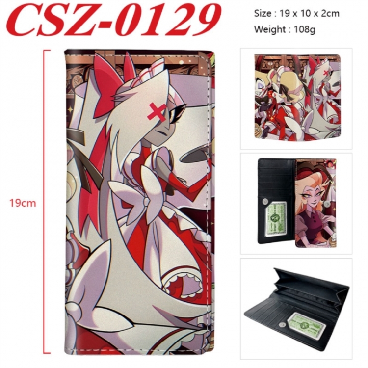 Hazbin Hotel Anime peripheral long three fold wallet 19x10x2cm