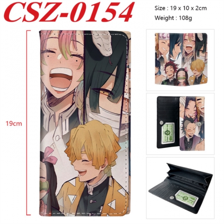 Demon Slayer Kimets Anime peripheral long three fold wallet 19x10x2cm