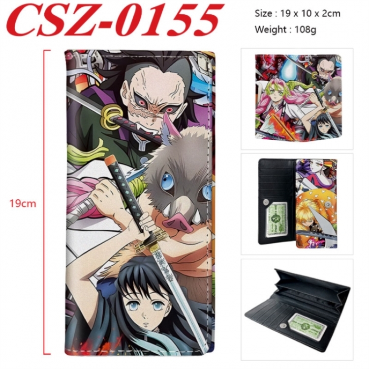 Demon Slayer Kimets Anime peripheral long three fold wallet 19x10x2cm