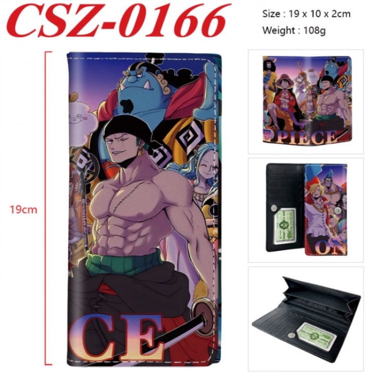 One Piece Anime peripheral long three fold wallet 19x10x2cm