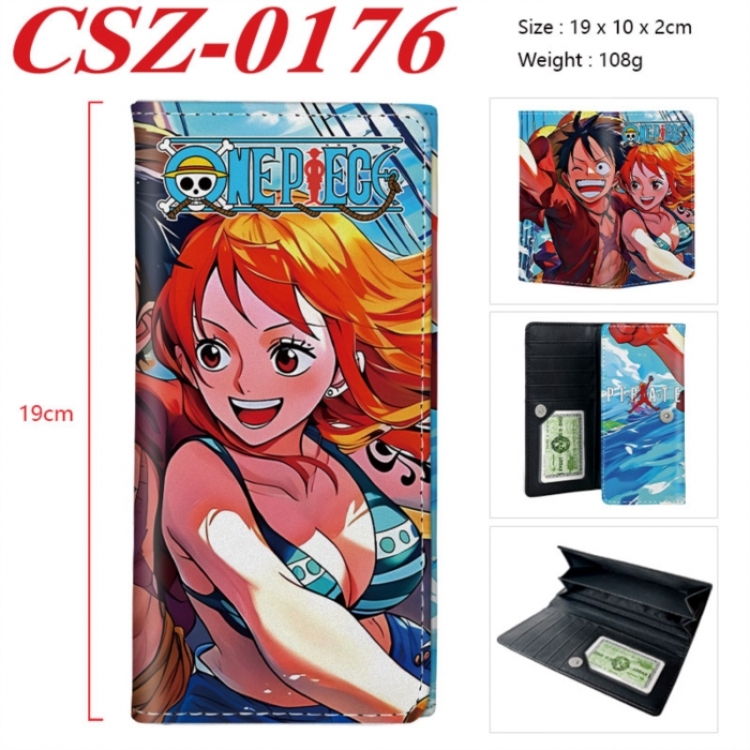 One Piece Anime peripheral long three fold wallet 19x10x2cm