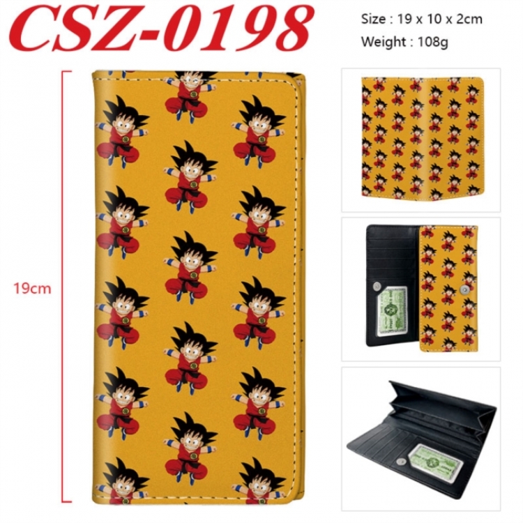 DRAGON BALL Anime peripheral long three fold wallet 19x10x2cm