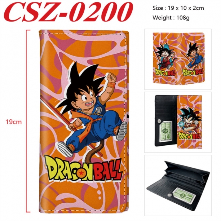 DRAGON BALL Anime peripheral long three fold wallet 19x10x2cm