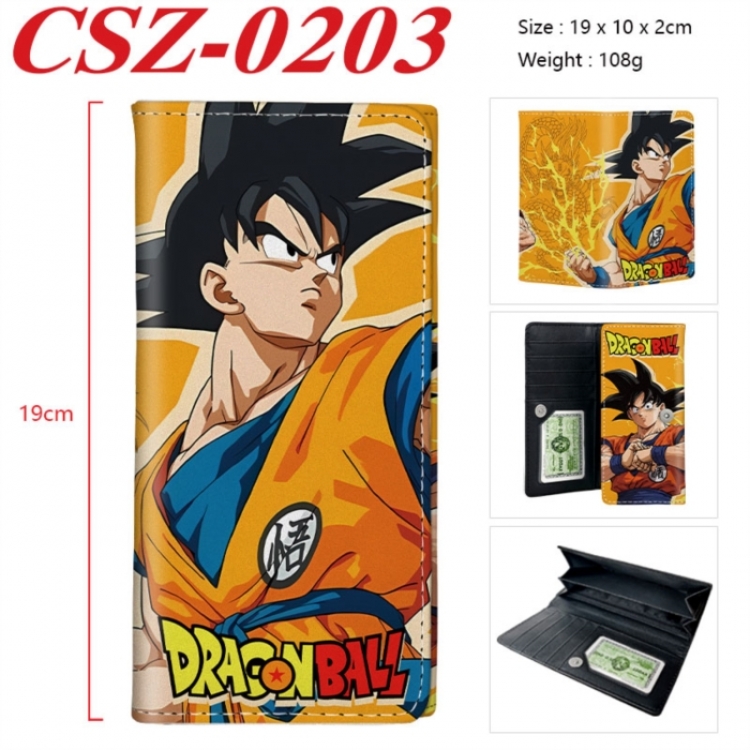 DRAGON BALL Anime peripheral long three fold wallet 19x10x2cm