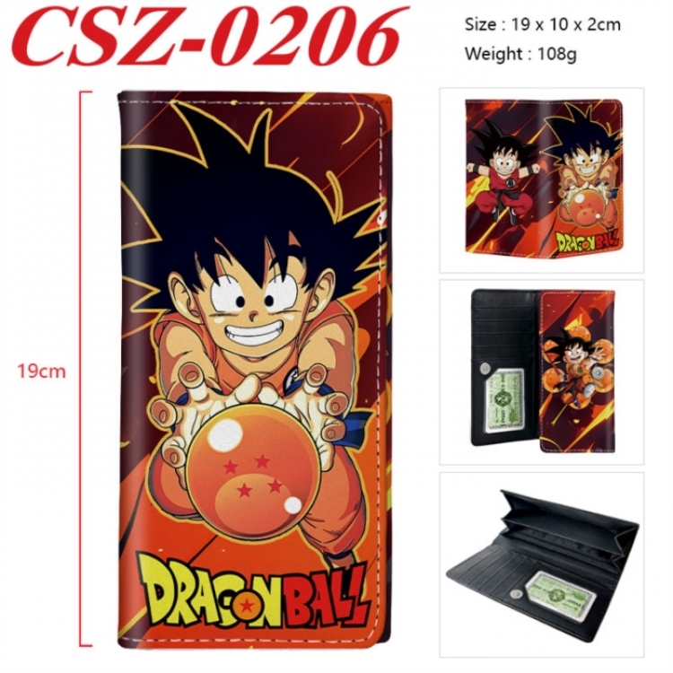 DRAGON BALL Anime peripheral long three fold wallet 19x10x2cm