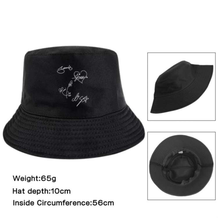 BLACK PINK Anime Printed Outdoor Fisherman's Hat Sunshade Hat 56cm