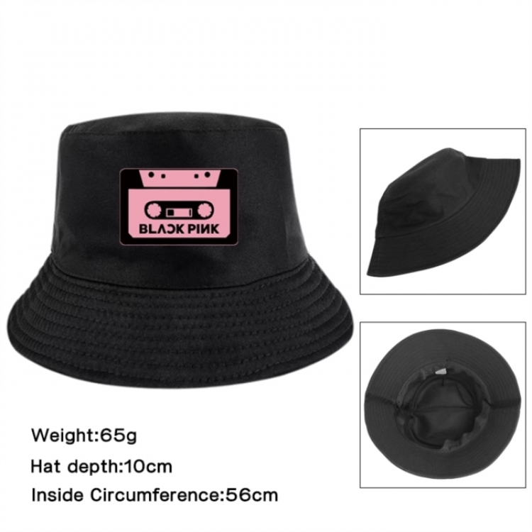 BLACK PINK Anime Printed Outdoor Fisherman's Hat Sunshade Hat 56cm