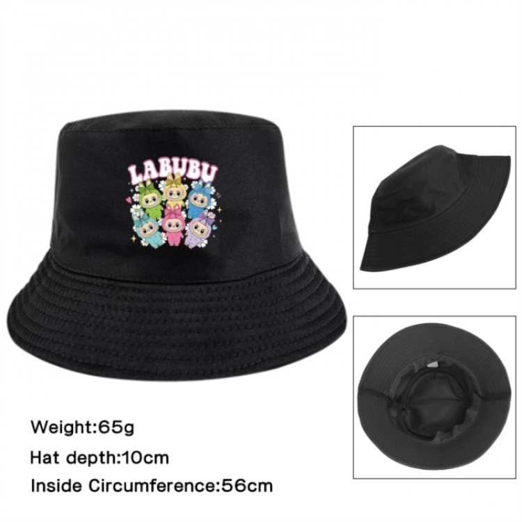 Labubu Anime Printed Outdoor Fisherman's Hat Sunshade Hat 56cm