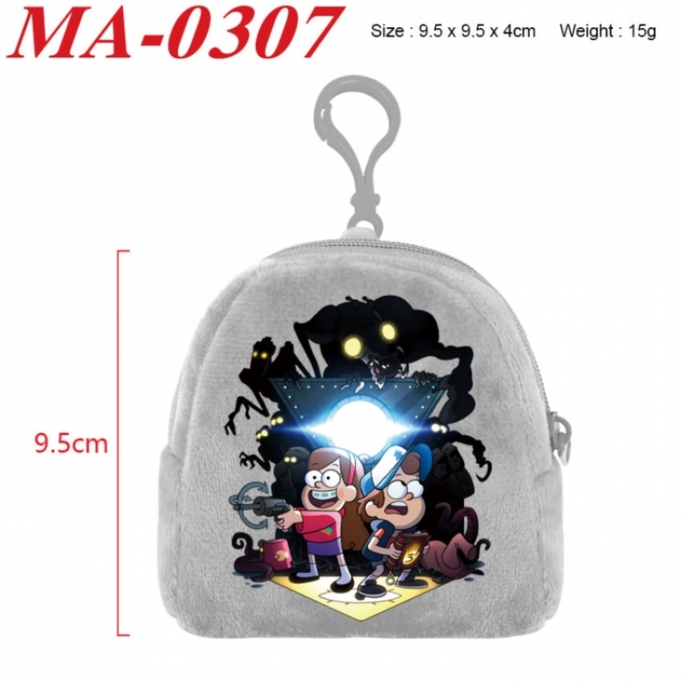 Gravity Falls Anime cartoon plush coin purse 9.5X9.5X4cm