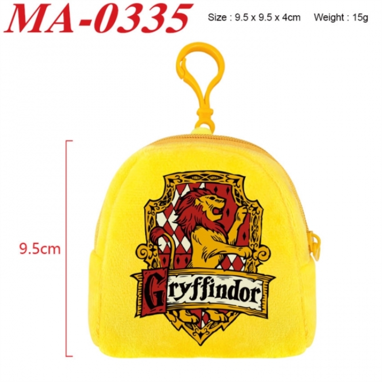 Harry Potter Anime cartoon plush coin purse 9.5X9.5X4cm