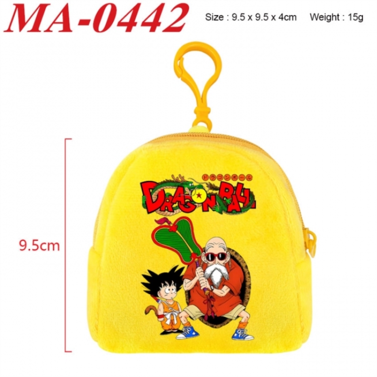 DRAGON BALL Anime cartoon plush coin purse 9.5X9.5X4cm