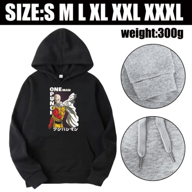 One Punch Man Anime printed hooded sweatshirt top from S to 3XL