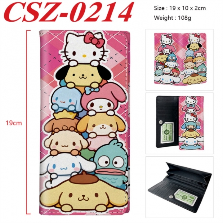 Sanrio Anime peripheral long three fold wallet 19x10x2cm