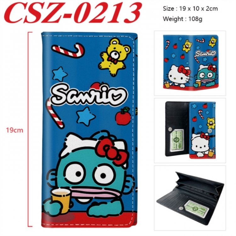 Sanrio Anime peripheral long three fold wallet 19x10x2cm