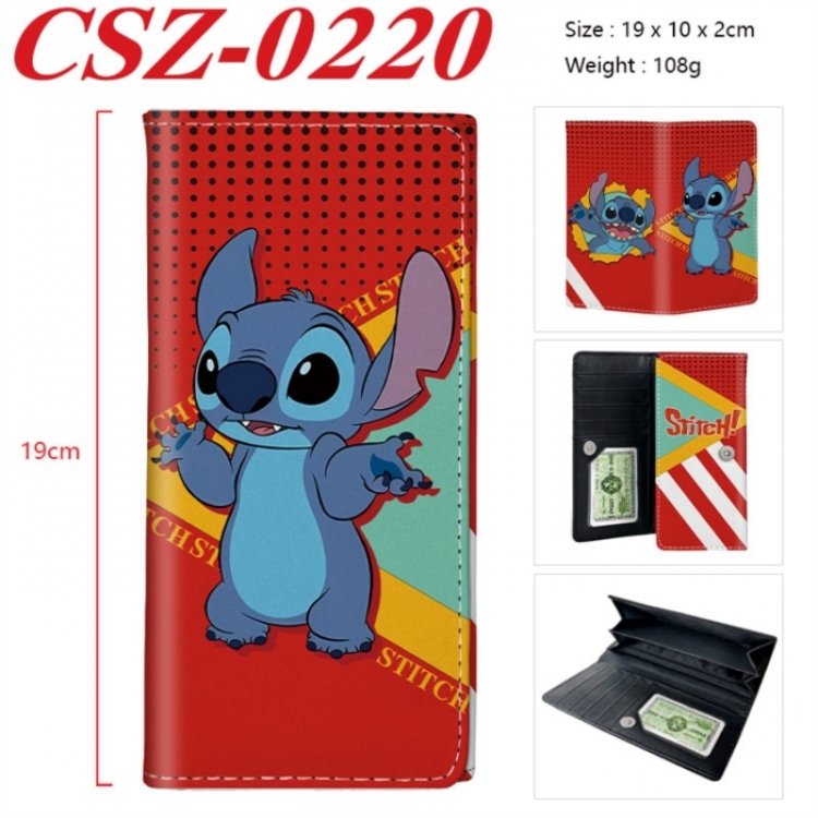 Lilo & Stitch Anime peripheral long three fold wallet 19x10x2cm