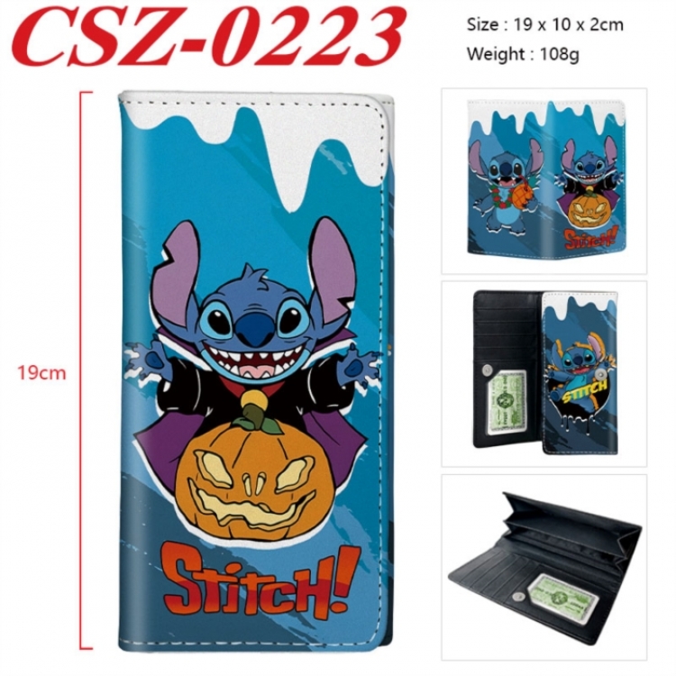 Lilo & Stitch Anime peripheral long three fold wallet 19x10x2cm