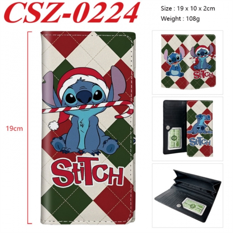 Lilo & Stitch Anime peripheral long three fold wallet 19x10x2cm