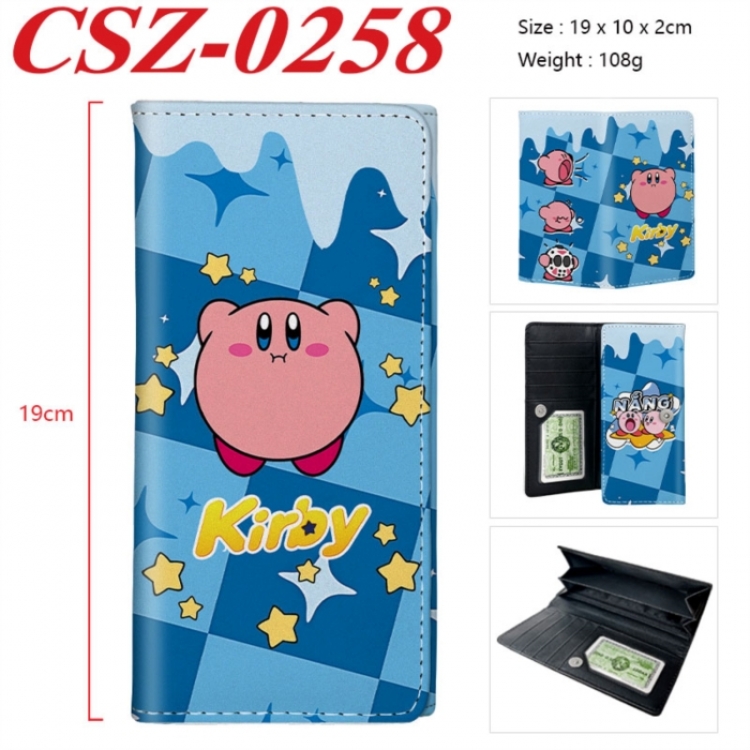 Kirby Anime peripheral long three fold wallet 19x10x2cm