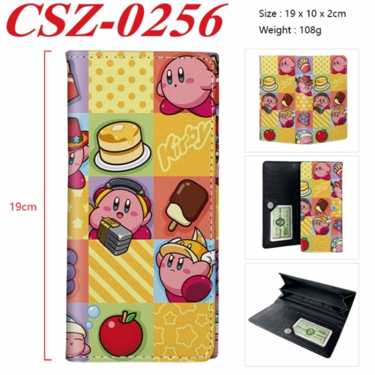 Kirby Anime peripheral long three fold wallet 19x10x2cm