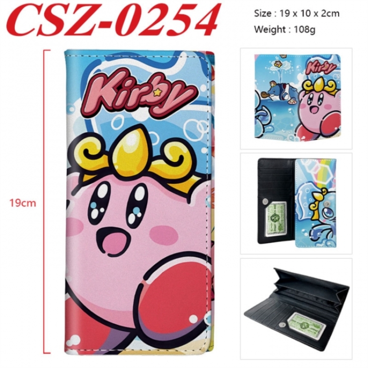Kirby Anime peripheral long three fold wallet 19x10x2cm