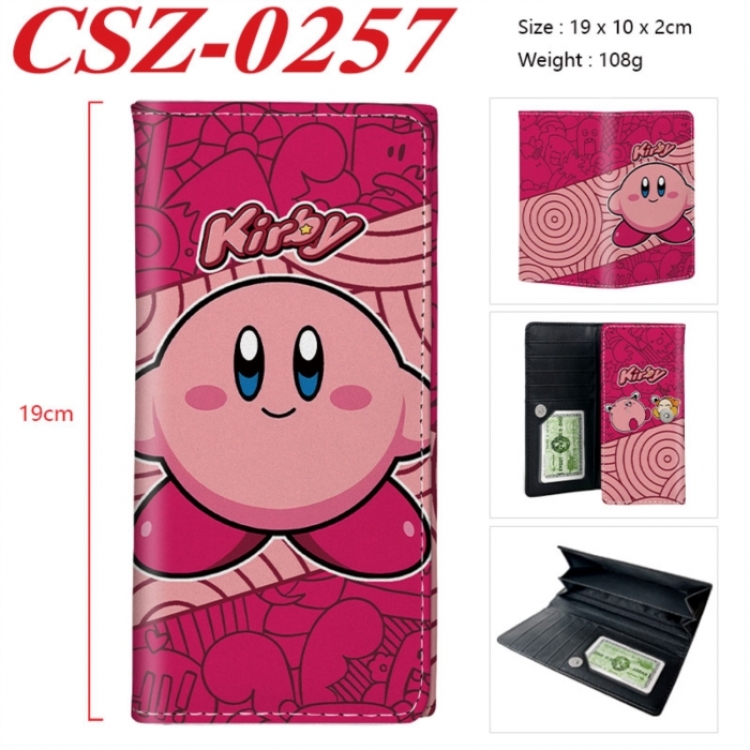 Kirby Anime peripheral long three fold wallet 19x10x2cm
