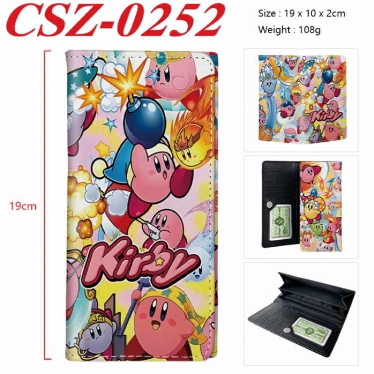 Kirby Anime peripheral long three fold wallet 19x10x2cm