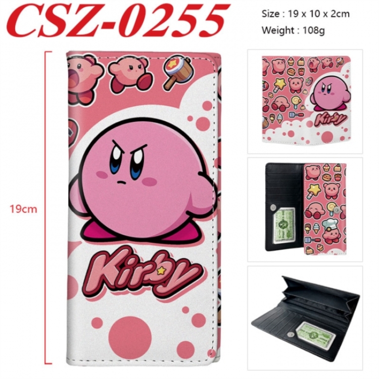 Kirby Anime peripheral long three fold wallet 19x10x2cm