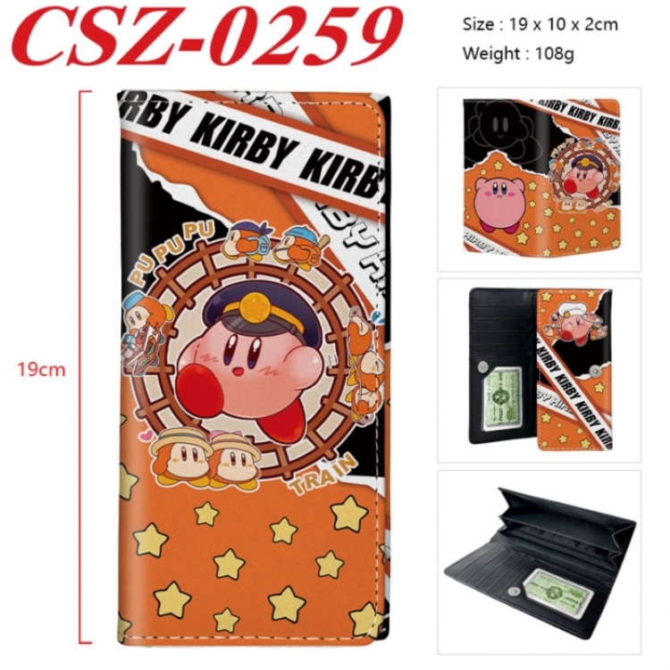 Kirby Anime peripheral long three fold wallet 19x10x2cm