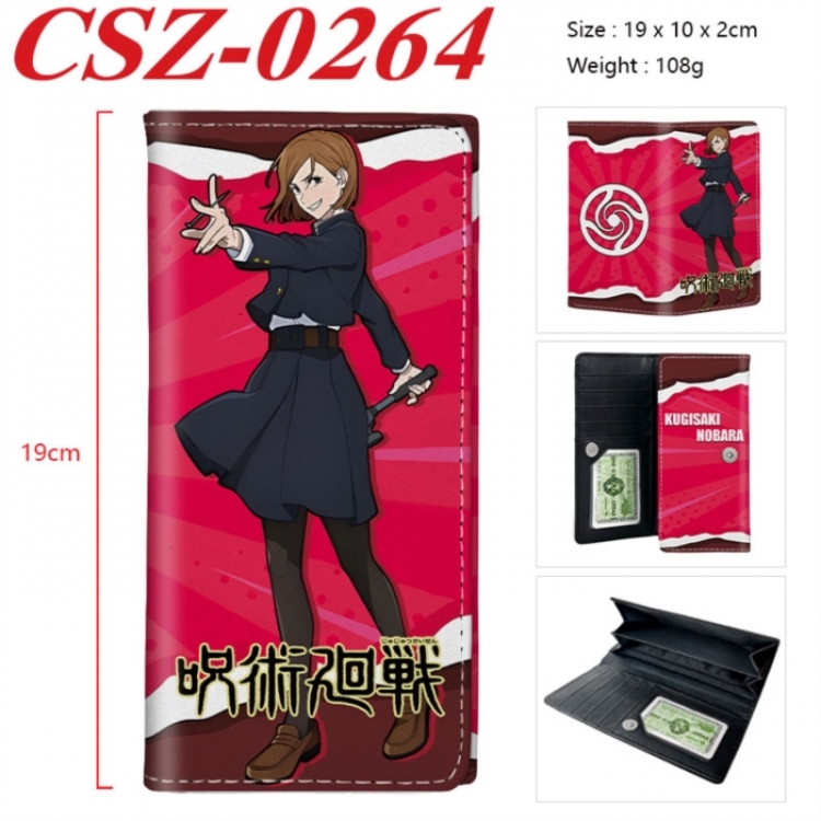 Jujutsu Kaisen Anime peripheral long three fold wallet 19x10x2cm