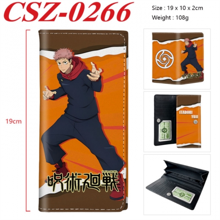 Jujutsu Kaisen Anime peripheral long three fold wallet 19x10x2cm