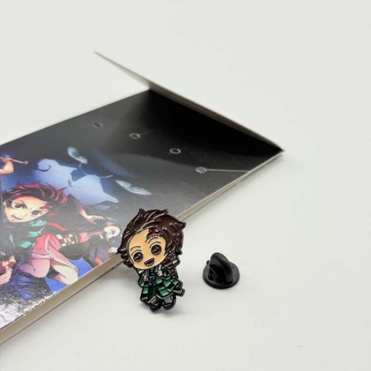 Demon Slayer Kimets Anime cartoon metal brooch  price for 5 pcs 