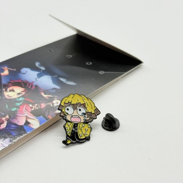 Demon Slayer Kimets Anime cartoon metal brooch  price for 5 pcs 