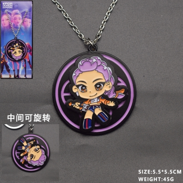 K-Pop Demon Hunters Anime peripheral rotatable necklace price for 5 pcs
