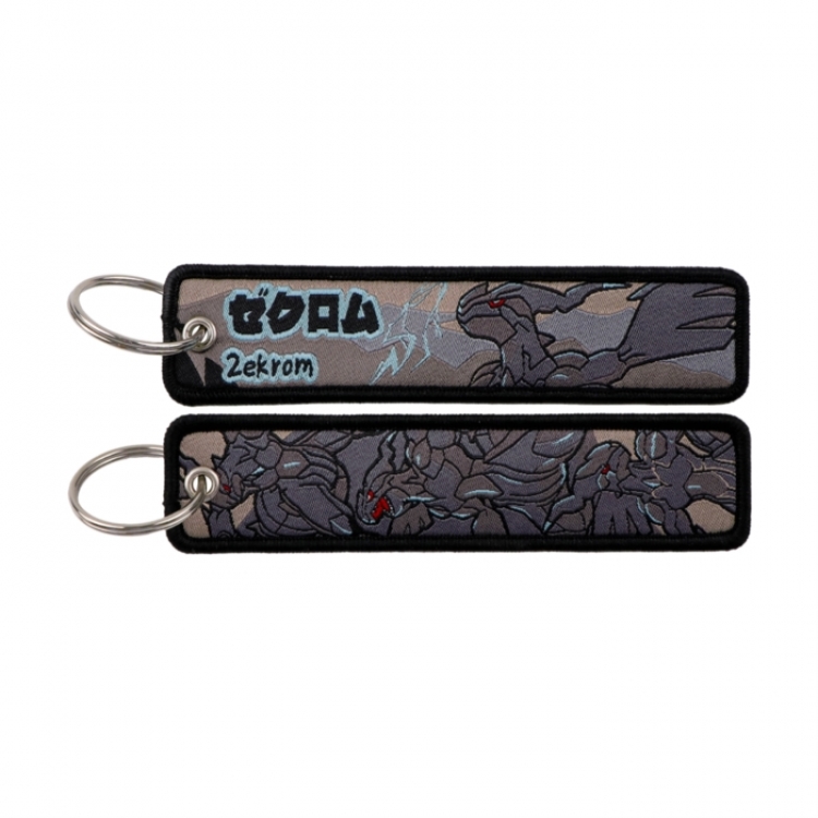 Pokemon Double sided color woven label keychain with thickened hanging rope 13x3cm 10G price for 5 pcs