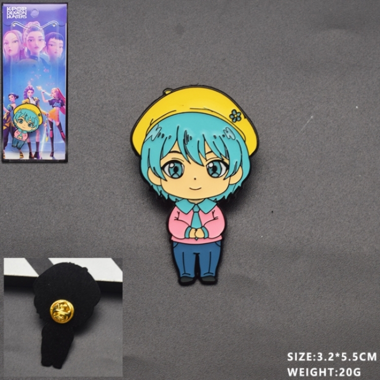 K-Pop Demon Hunters Anime cartoon metal brooch