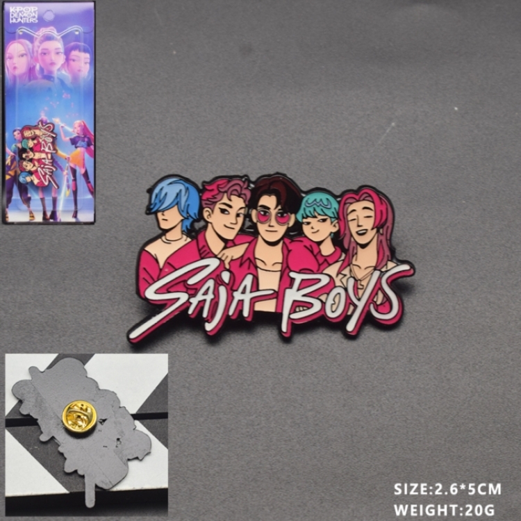 K-Pop Demon Hunters Anime cartoon metal brooch