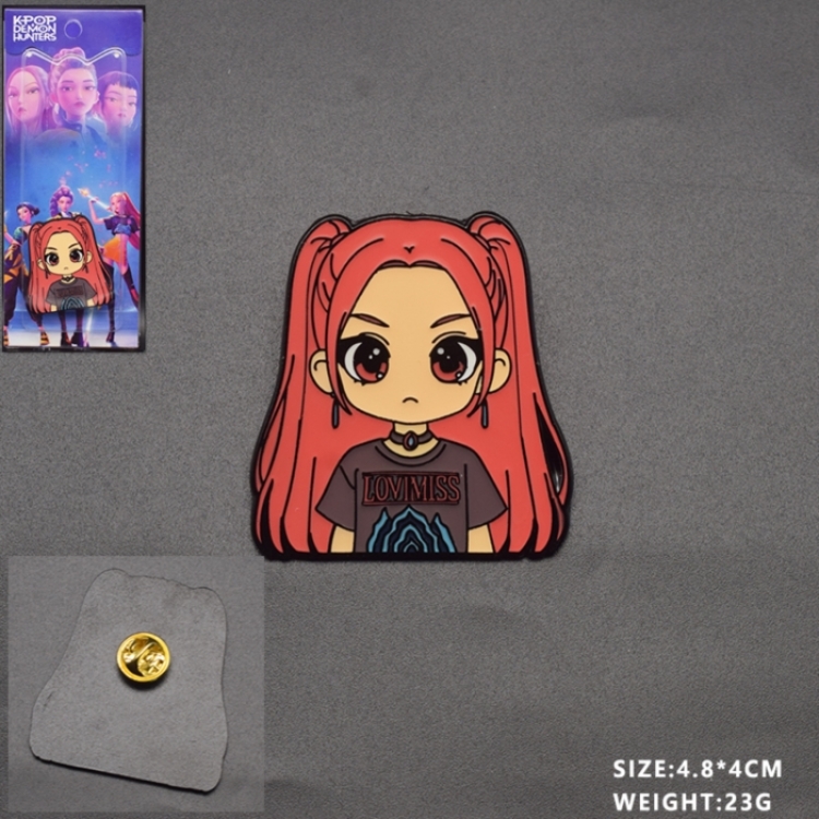 K-Pop Demon Hunters Anime cartoon metal brooch