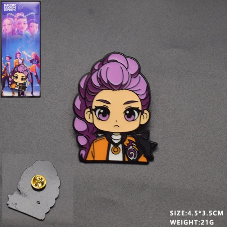 K-Pop Demon Hunters Anime cartoon metal brooch