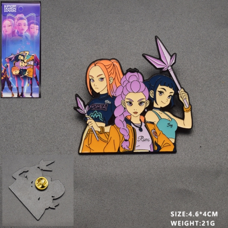 K-Pop Demon Hunters Anime cartoon metal brooch