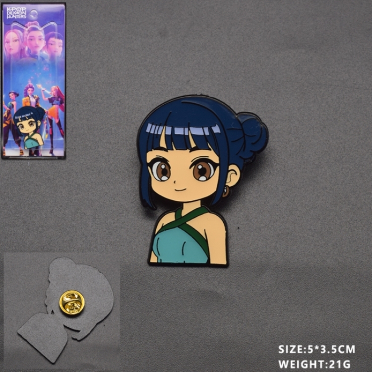 K-Pop Demon Hunters Anime cartoon metal brooch