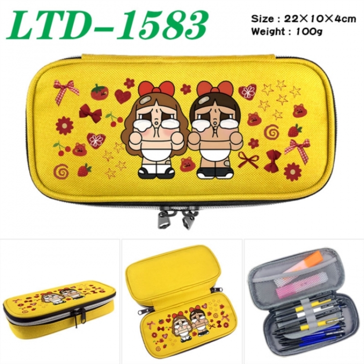 Crybaby Anime Waterproof canvas zipper clamshell pencil case pencil case 22x10x4cm