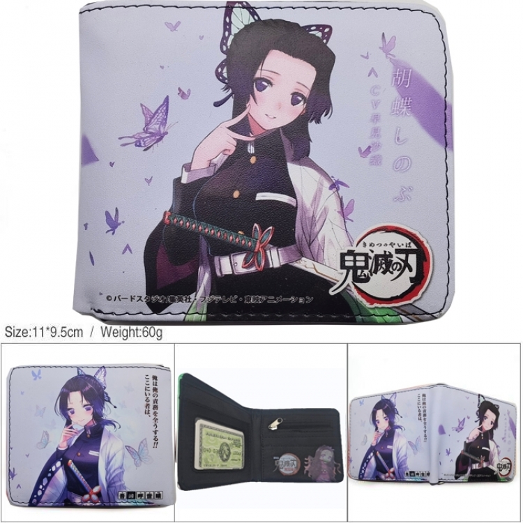 Demon Slayer Kimets 3D concave convex two fold short card wallet wallet wallet 11X9.5X2cm 65G