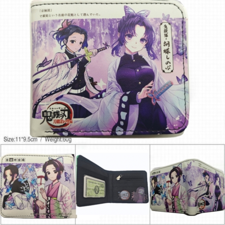 Demon Slayer Kimets 3D concave convex two fold short card wallet wallet wallet 11X9.5X2cm 65G